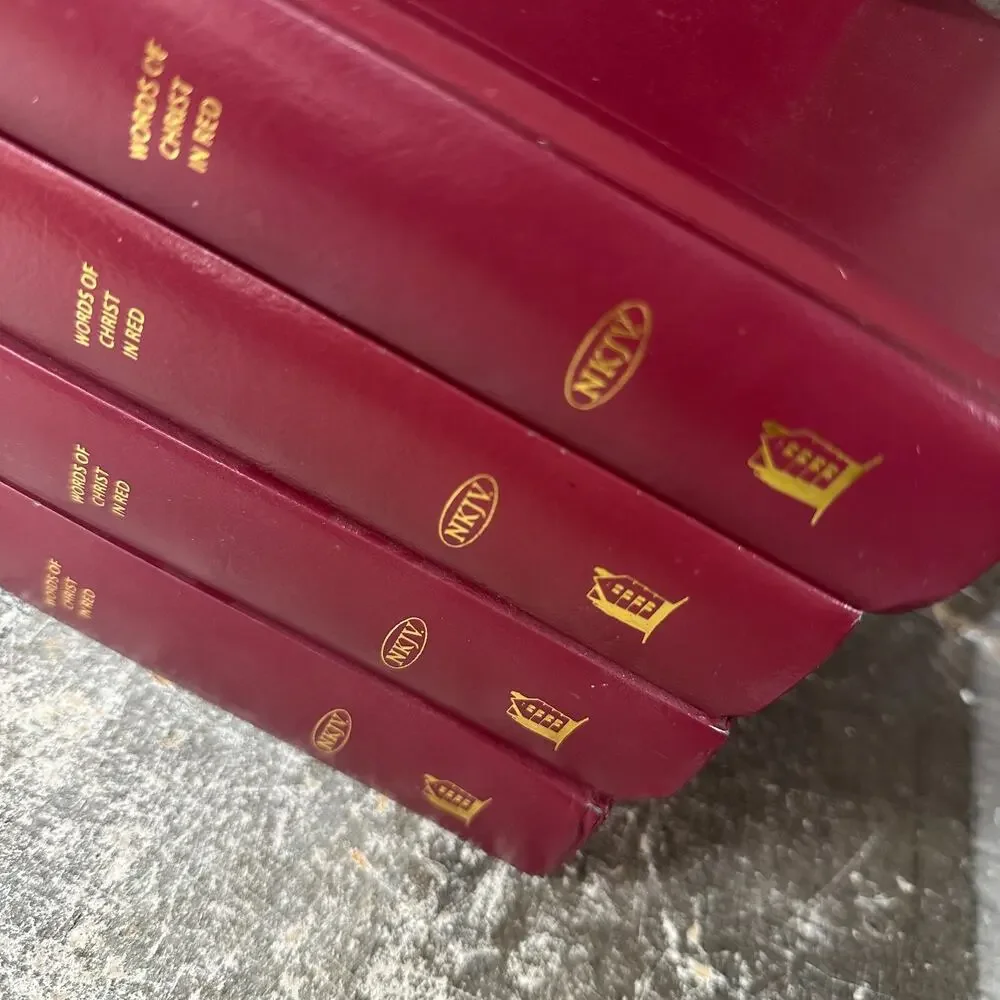 Thomas Nelson NKJV Bible 1982 Red Letter‎ Burgundy Cover Lot of 5